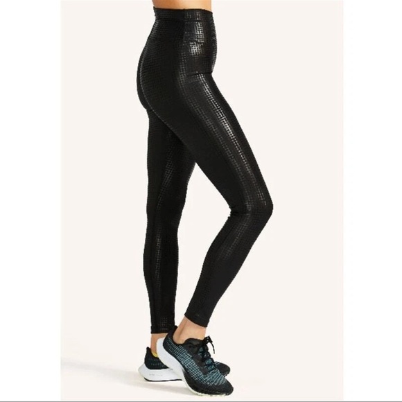 PELOTON Show Up Digital Foil High Waist Legging Full Length Black Plus Size XXL - Picture 2 of 8